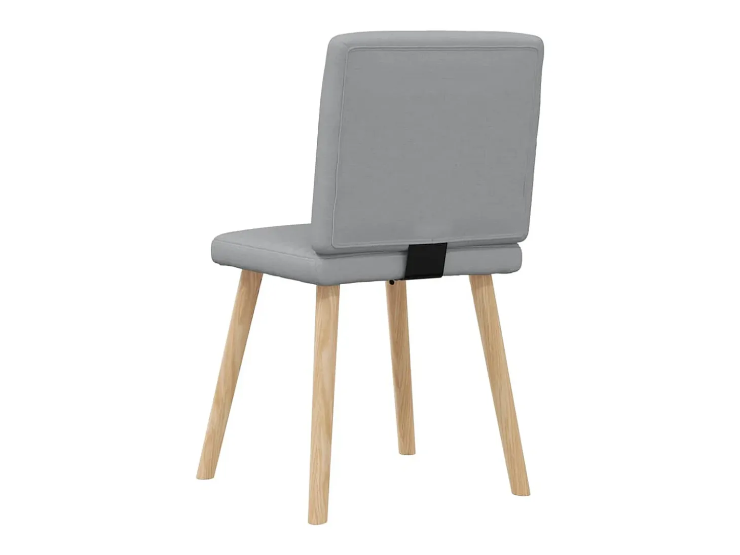 Juego de 4 sillas de comedor de tela gris claro