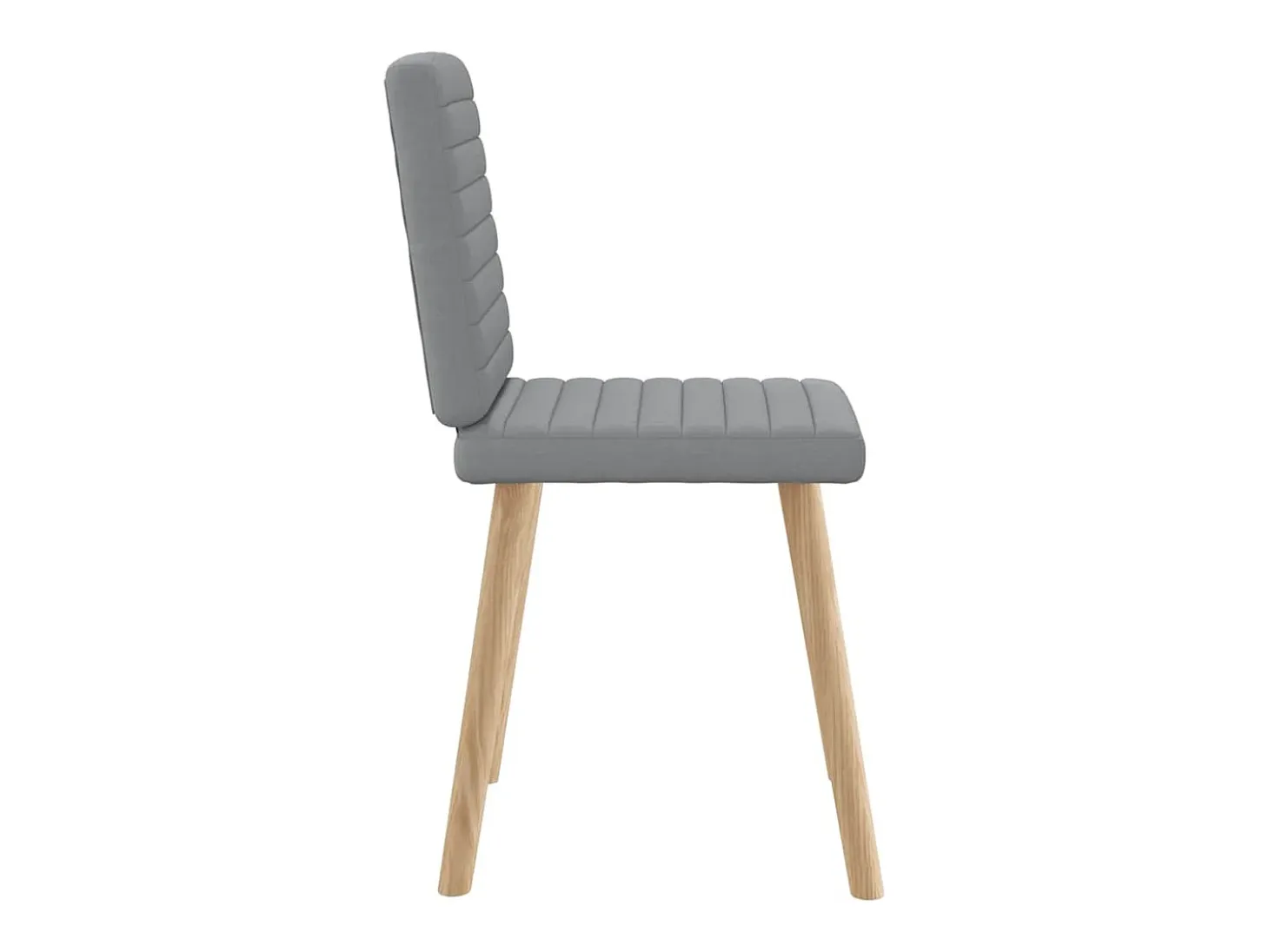 Juego de 4 sillas de comedor de tela gris claro