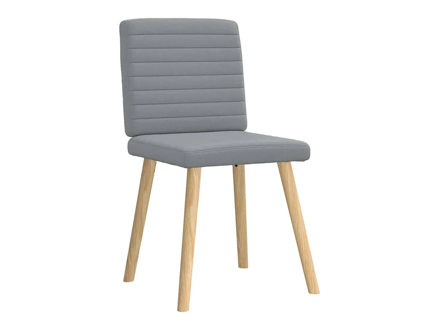 Juego de 4 sillas de comedor de tela gris claro