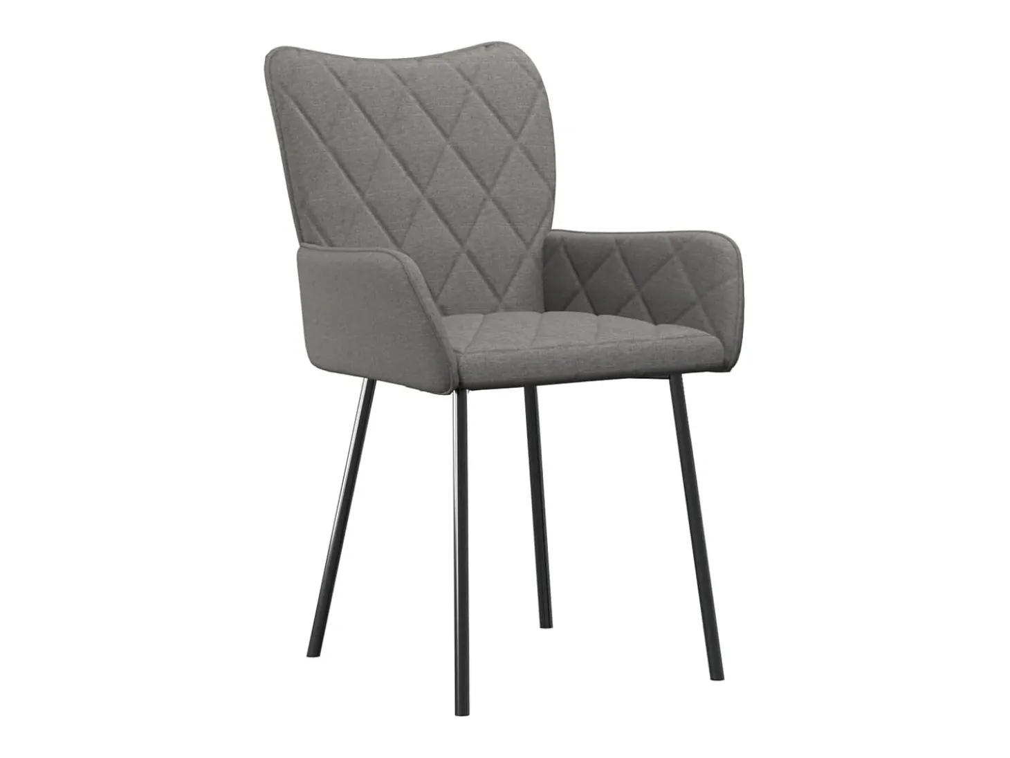 Juego de 2 Sillas de comedor giratorias tela gris claro ES764621