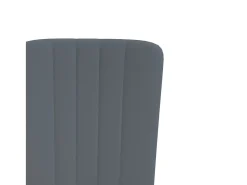 Juego de 4 sillas de comedor en terciopelo gris oscuro