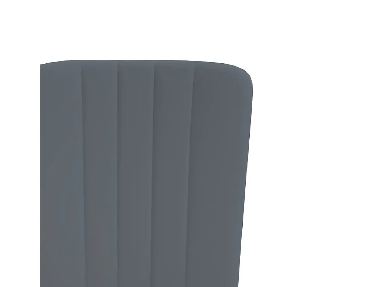 Juego de 4 sillas de comedor en terciopelo gris oscuro