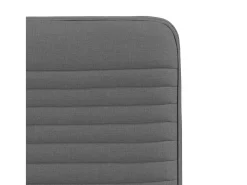 Juego de 2 sillas de comedor de tela gris oscuro