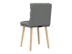 Juego de 2 sillas de comedor de tela gris oscuro