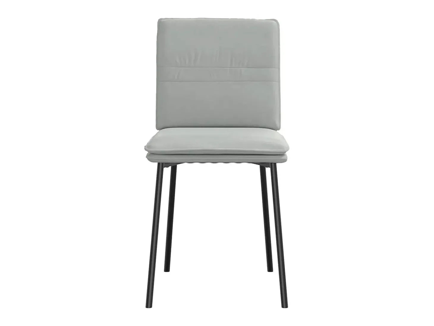 Juego de 6 sillas de comedor de terciopelo gris claro