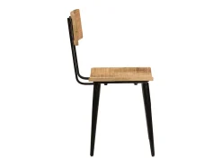 Juego de 2 sillas de comedor 44x40x80 cm Madera maciza de mango