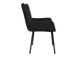 Juego de 2 sillas de comedor de terciopelo negro