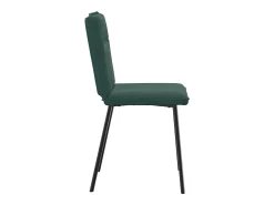 Juego de 2 sillas de comedor de terciopelo verde oscuro