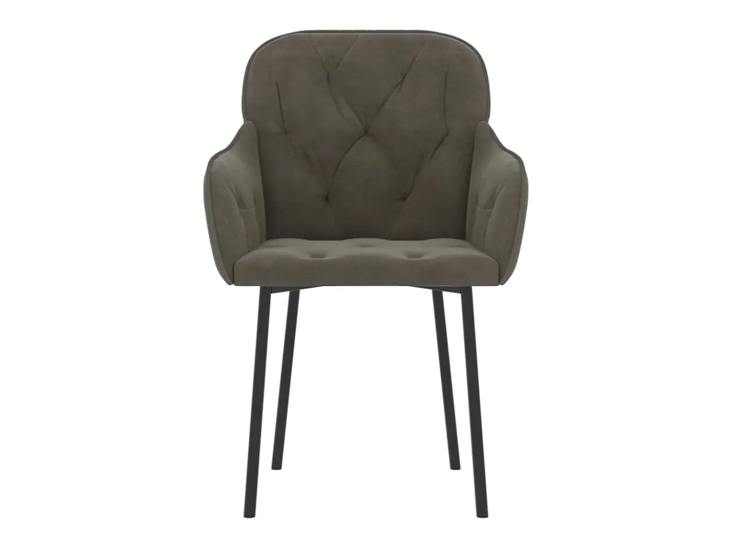 Juego de 2 Sillas de comedor terciopelo gris oscuro ES251056