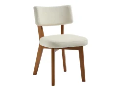Juego de 2 sillas de madera - cojín beige - elegantes y cómodas - perfectas para comedor o cocina
