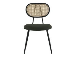 Juego de 2 sillas de rejilla color verde caqui ELENA