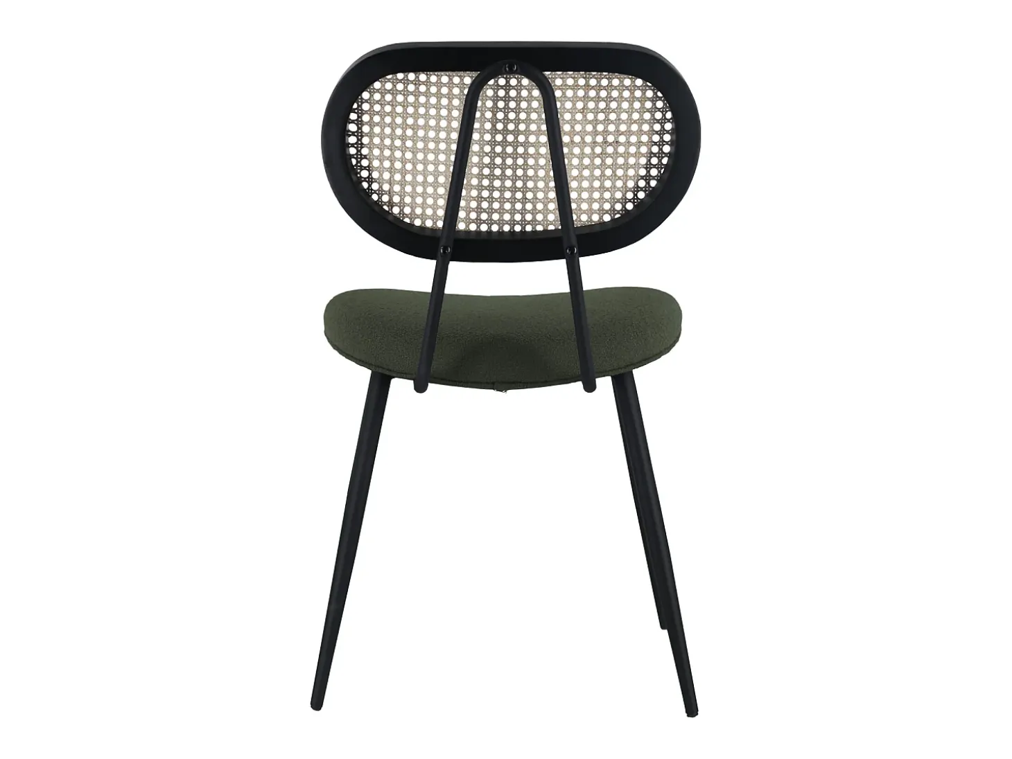 Juego de 2 sillas de rejilla color verde caqui ELENA