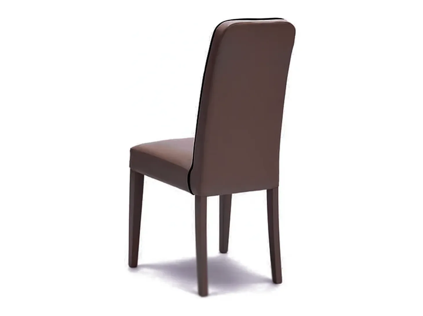 Juego de 4 sillas de salón modernas "Gardenia" tapizadas en piel sintética marrón, 46x59 cm, 99 cm