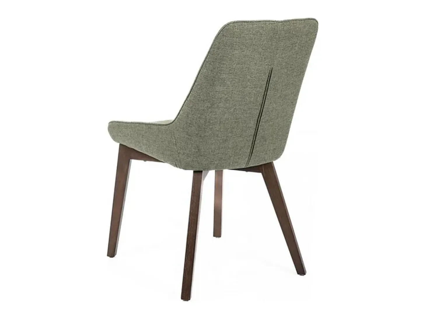 Juego de 4 sillas de salón modernas "Orchidea" tapizadas en tela verde, 49,5 x 62 cm, 87 cm de alto.