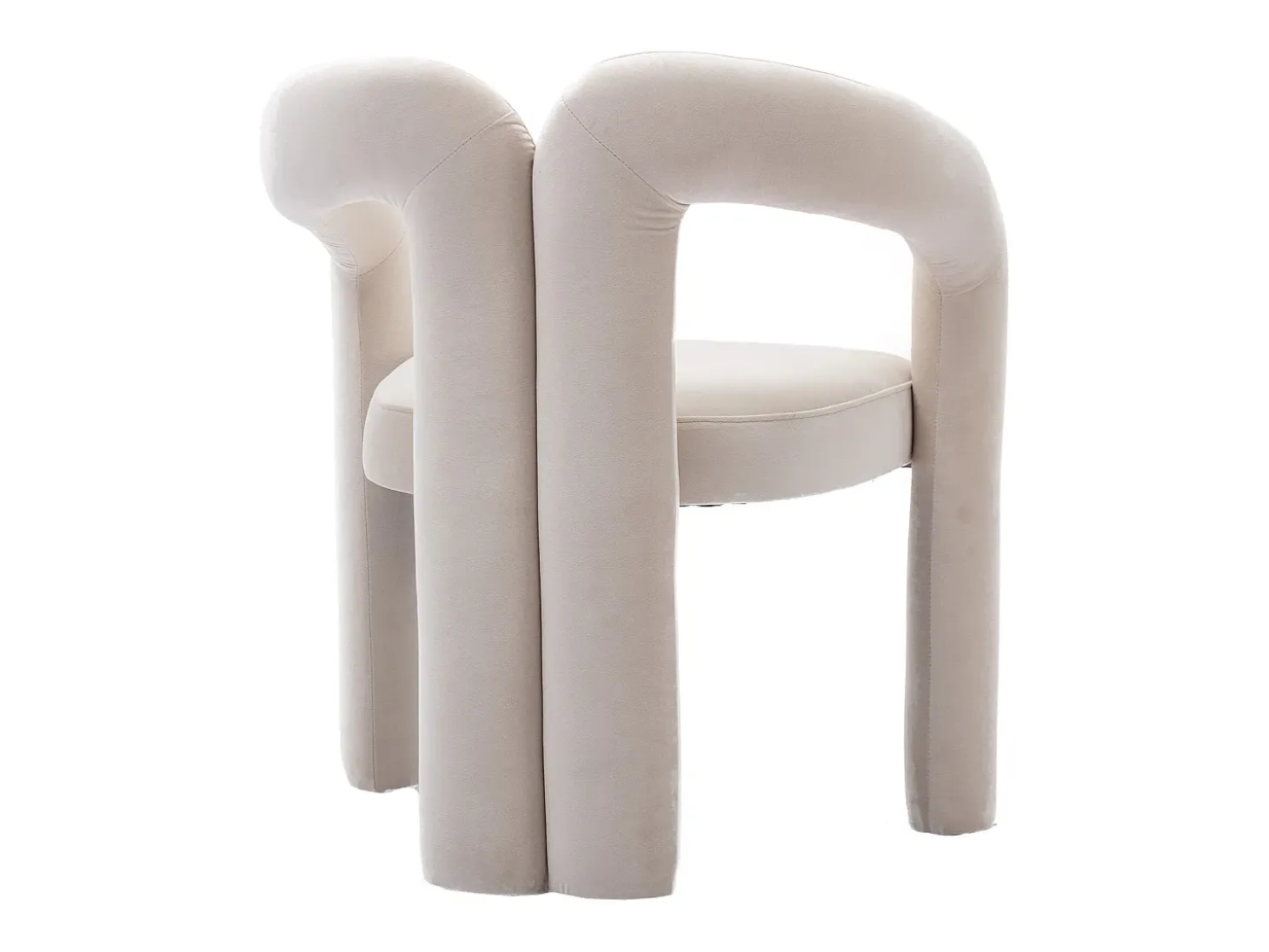 Juego de 2 sillas de terciopelo - Sillas tipo cubo - Beige