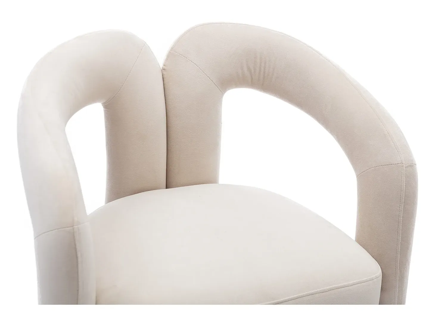 Juego de 2 sillas de terciopelo - Sillas tipo cubo - Beige