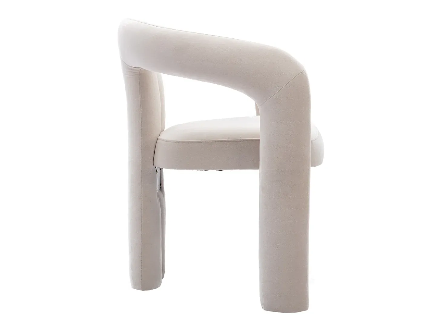 Juego de 2 sillas de terciopelo - Sillas tipo cubo - Beige