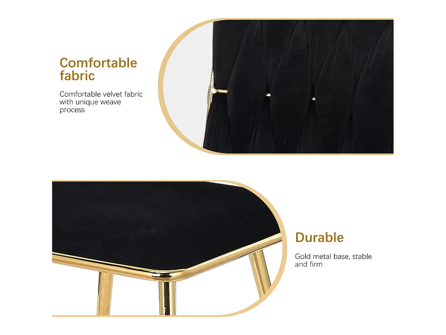 Juego de 2 sillas de terciopelo con respaldo elegante y moderno, para comedor o cocina, color gris.