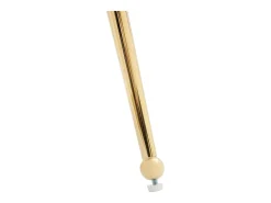 Juego de 6 sillas de terciopelo beige - Patas de metal dorado - Patas ajustables
