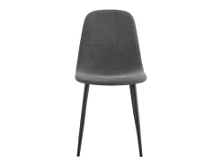 Juego de 4 sillas escandinavas, asiento vintage de ante sintético y patas de metal – gris