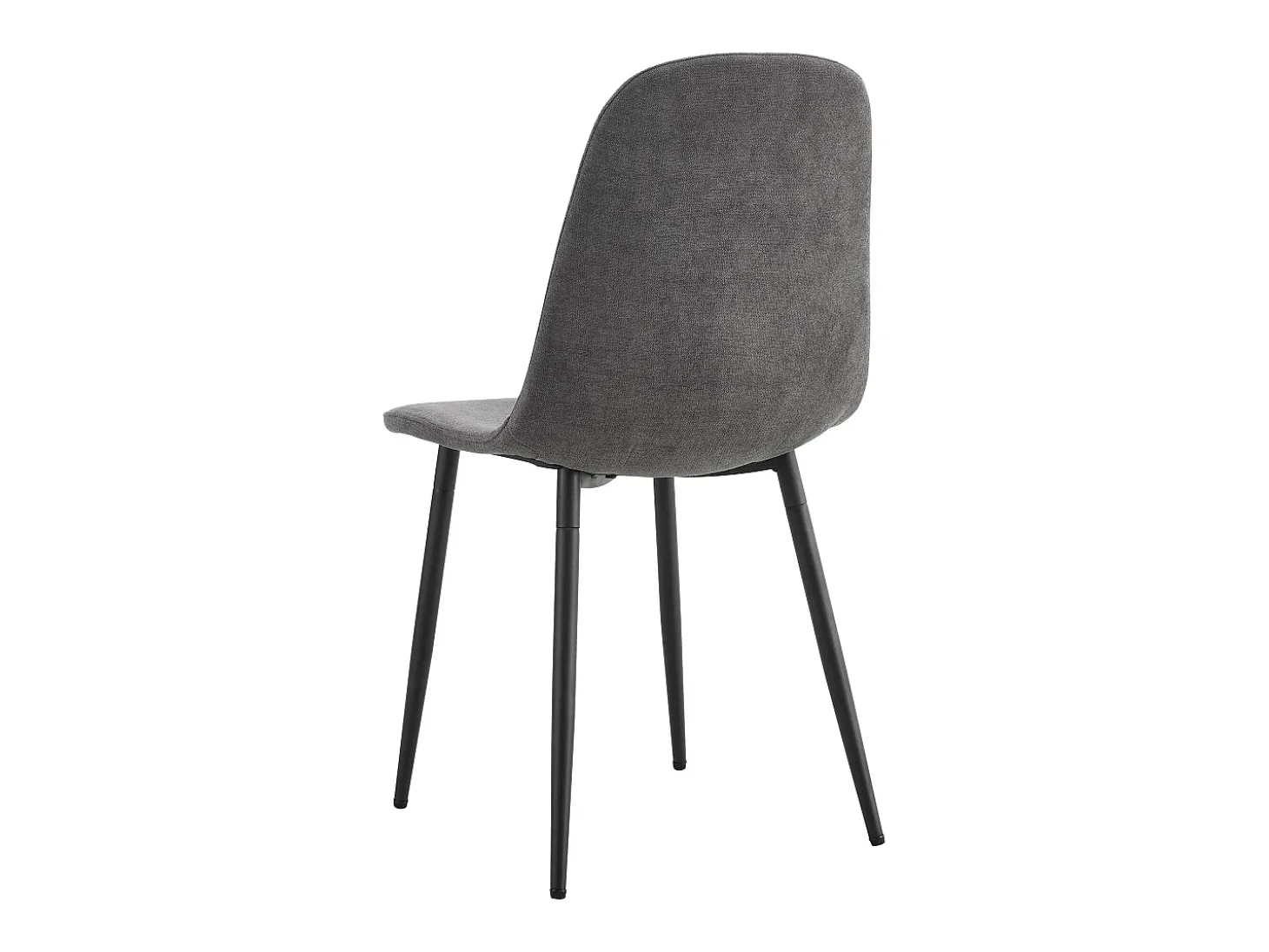 Juego de 4 sillas escandinavas, asiento vintage de ante sintético y patas de metal – gris