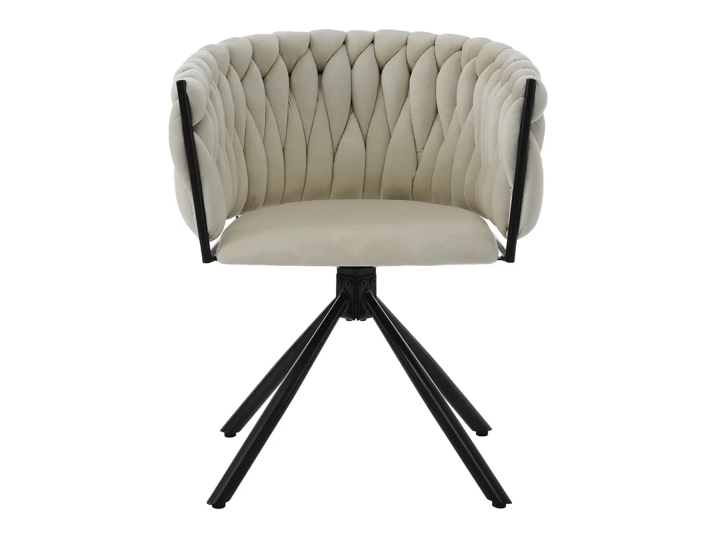 Juego de 4 sillas giratorias de terciopelo - 71 x 51,5 x 51,5 cm - para salón y dormitorio - con cuatro patas de metal - Gris