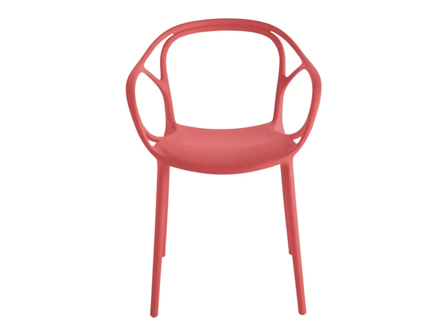 Juego de 2 sillas modernas "Mistral" para el comedor en polipropileno versátil cm 57x55 80h