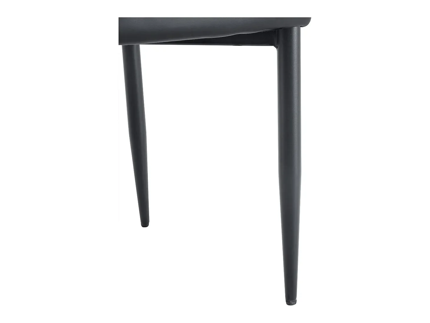 Juego de 2 sillas negras de PU con respaldo curvo - Diseño minimalista