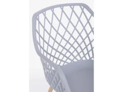 Juego de 4 sillas Optik - Versátil para uso interior y exterior-Gris