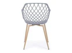 Juego de 4 sillas Optik - Versátil para uso interior y exterior-Gris