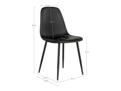 Juego de 2 Sillas Stockholm, Negro, 54x44x88 cm, Kendra Home