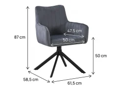 Juego de 2 sillas tapizadas