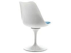 Juego de 2 sillas Tulip - Polipropileno, Tela y Acero - Azul y Blanco - XAFY