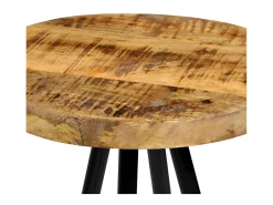Juego de 4 Taburetes de barra de cocina madera maciza de mango ES47833