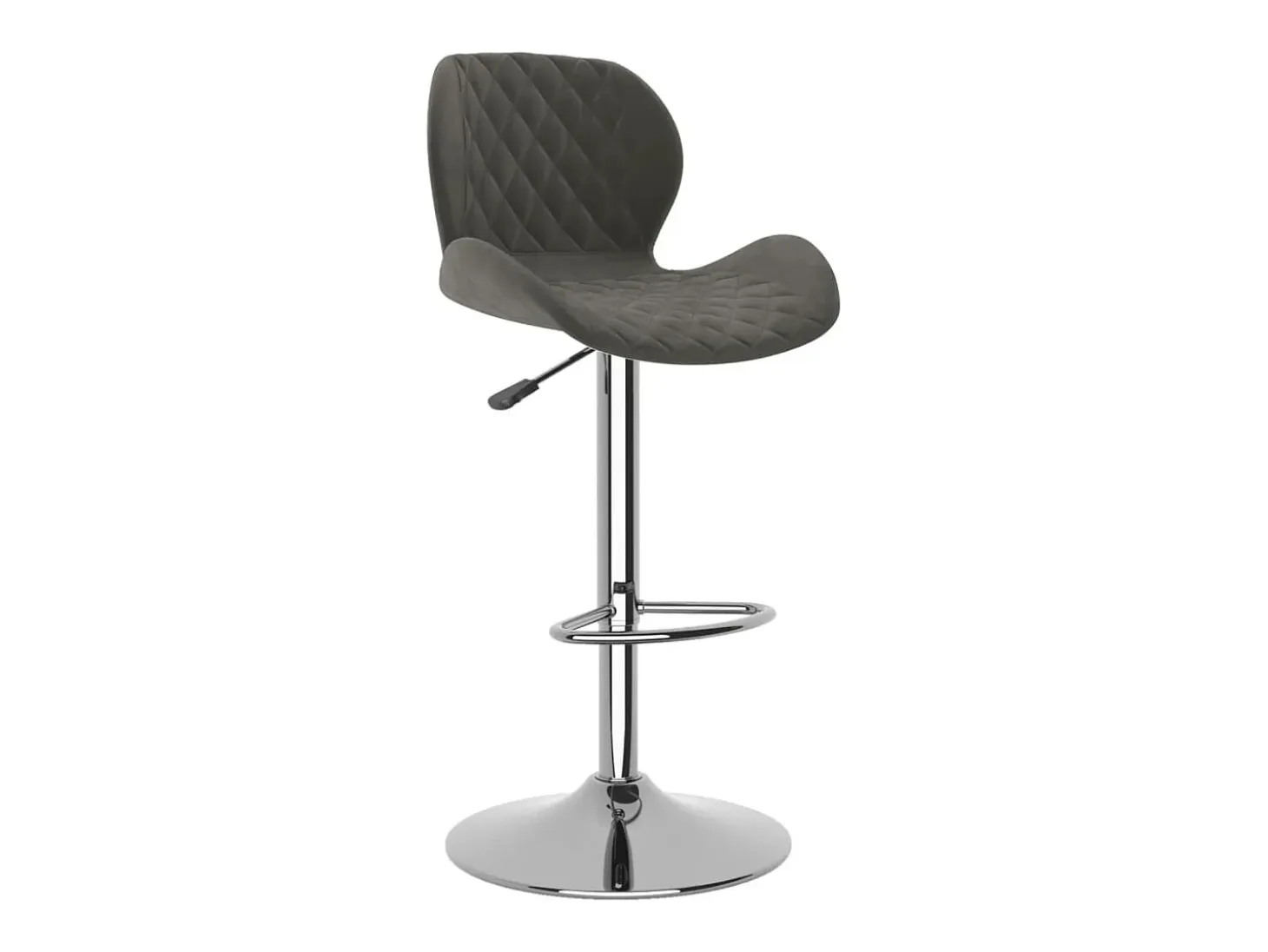Juego de 2 taburetes de bar de terciopelo gris oscuro