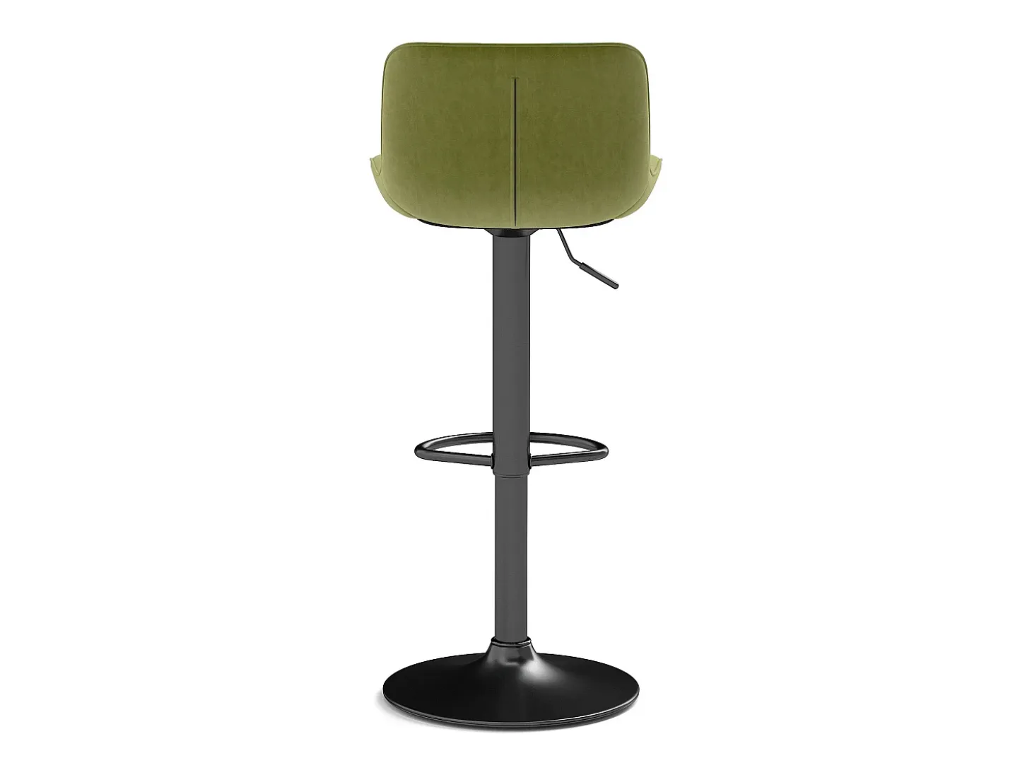 Juego de 2 taburetes de bar giratorios - altura ajustable y giro de 360° - terciopelo verde