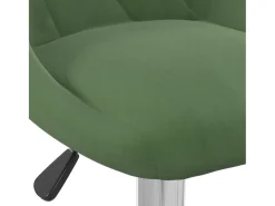 Juego de 2 taburetes de bar de terciopelo verde oscuro