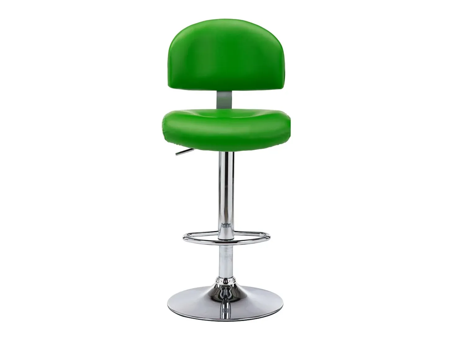 Juego de 2 taburetes de bar de piel sintética verde