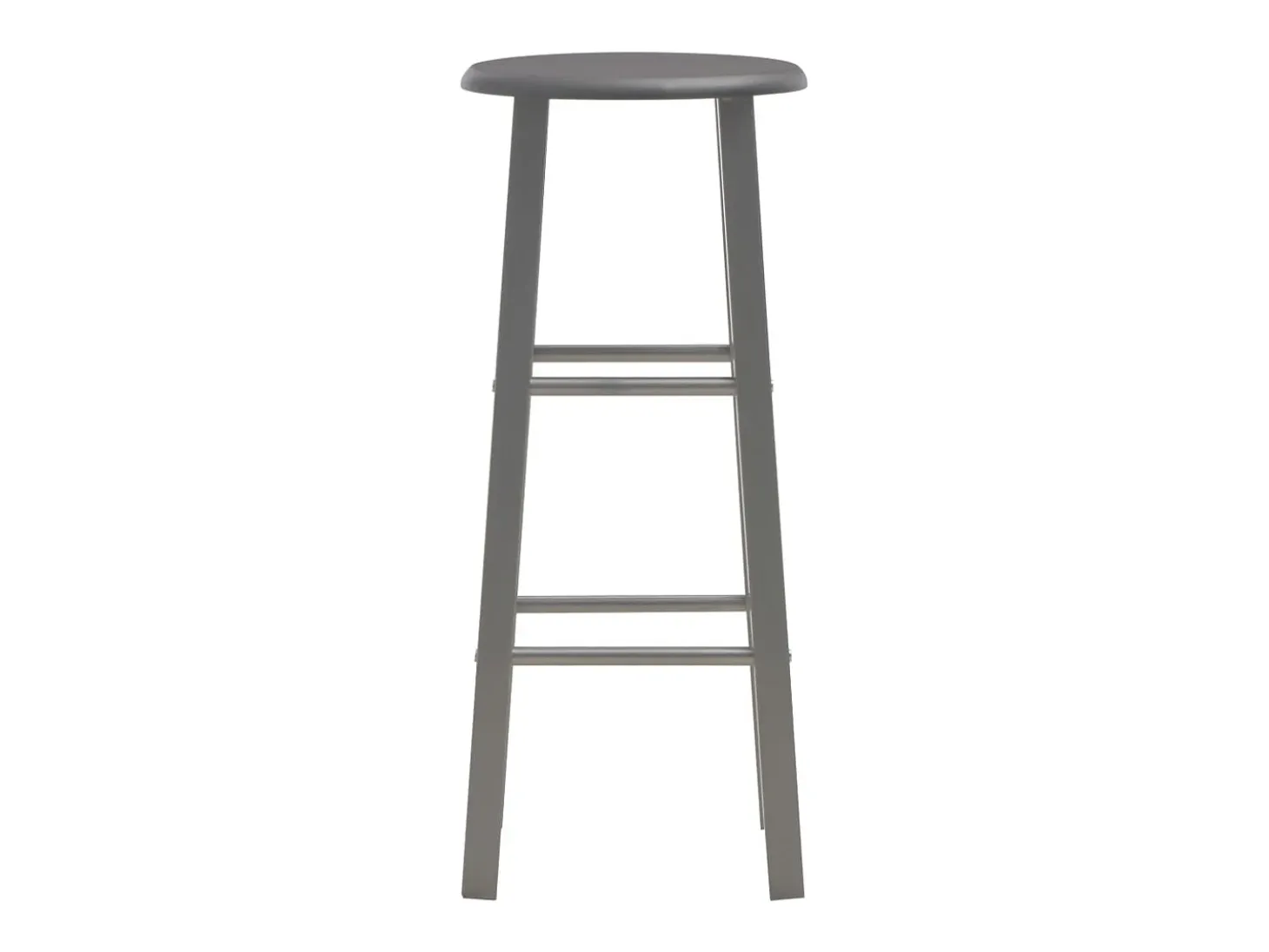 Juego de 2 taburetes de bar, MDF antracita