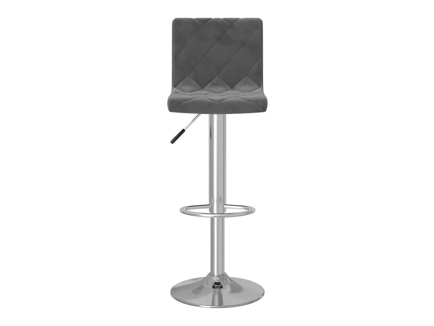 Juego de 2 taburetes de bar de terciopelo gris oscuro