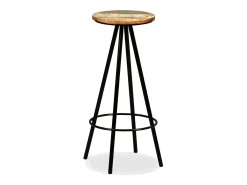 Juego de 2 taburetes de bar de madera maciza recuperada