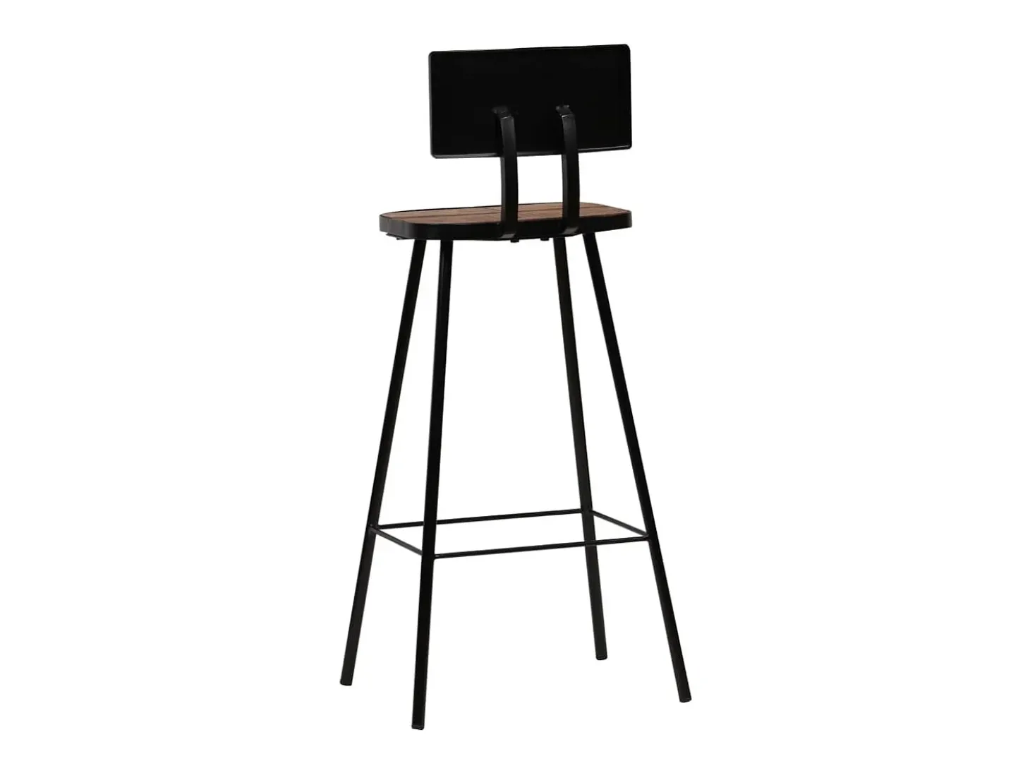 Juego de 4 taburetes de bar de madera maciza recuperada