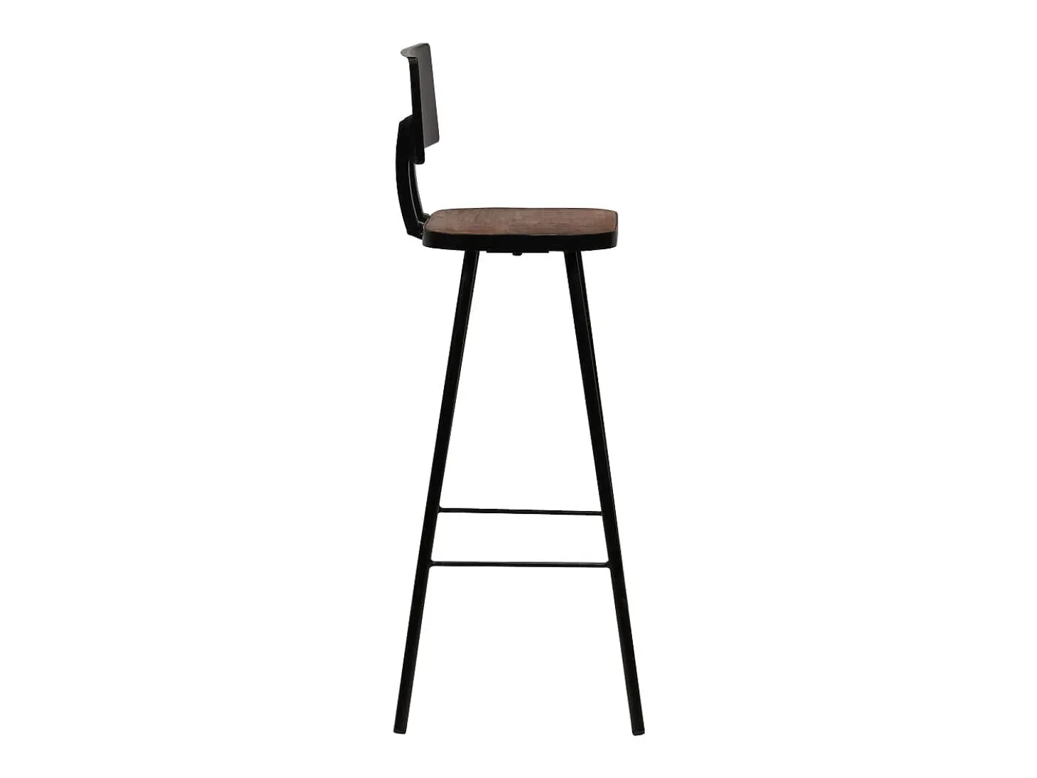 Juego de 4 taburetes de bar de madera maciza recuperada