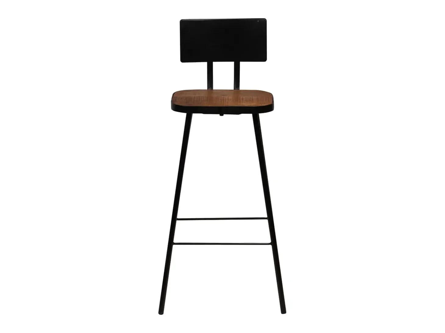 Juego de 4 taburetes de bar de madera maciza recuperada