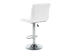 Juego de 2 taburetes de bar de piel sintética blanca
