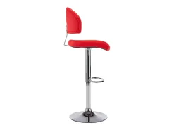 Juego de 2 taburetes de bar de piel sintética roja