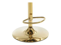 Juego de 2 taburetes de bar en terciopelo y metal dorado - Altura ajustable - Beige - TAVOA