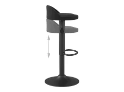 Juego de 2 taburetes de bar de terciopelo negro