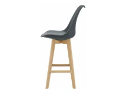 Juego de 4 taburetes de bar de plástico sintético acabado haya 105 x 48 x 58 cm gris 03_0008718