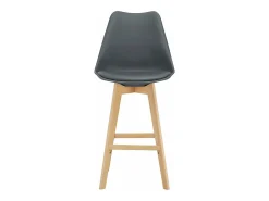 Juego de 4 taburetes de bar de plástico sintético acabado haya 105 x 48 x 58 cm gris 03_0008718